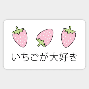 Strawberries Japanese Kawaii Cute Strawberry Harajuku Magnet